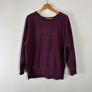 Victoria's Secret PINK Monochrome Sweater Womens M Textured Feel Crew Neck